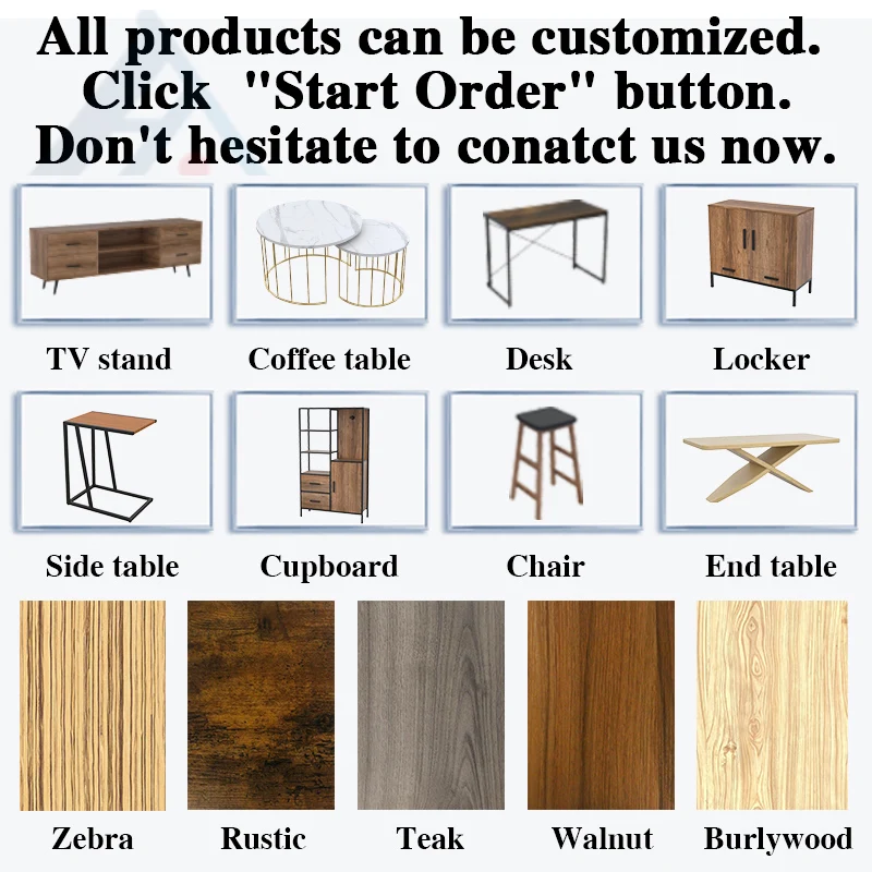 Modern living room luxury stainless steel legs round two wooden nesting center coffee table set