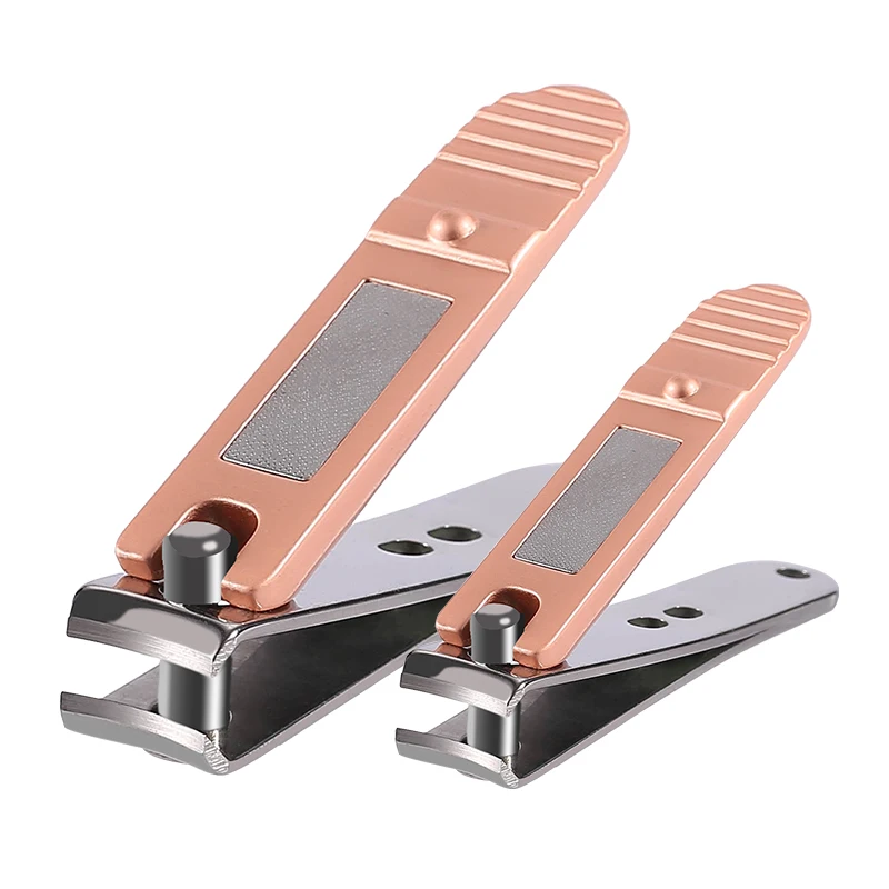 Fashion Rose Gold Manicure Set Professional Easy Used Anti Splash Sharp Jaw Nail Clippers Set