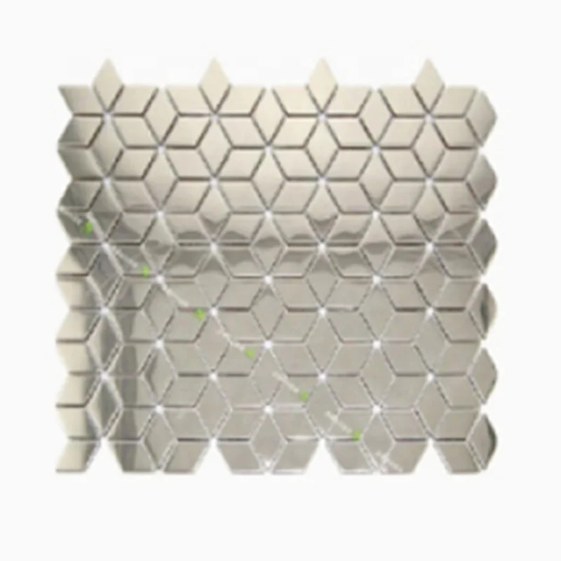 Customized Vitreous Diamond shape floor and Ceiling Flower Art Mosaic Tiling