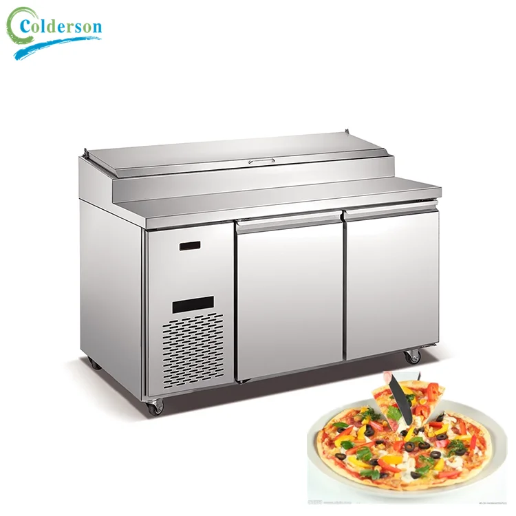Pizza undercounter Refrigerator Stainless Freezer Showcase Pizza and Salad Counter Refrigerator
