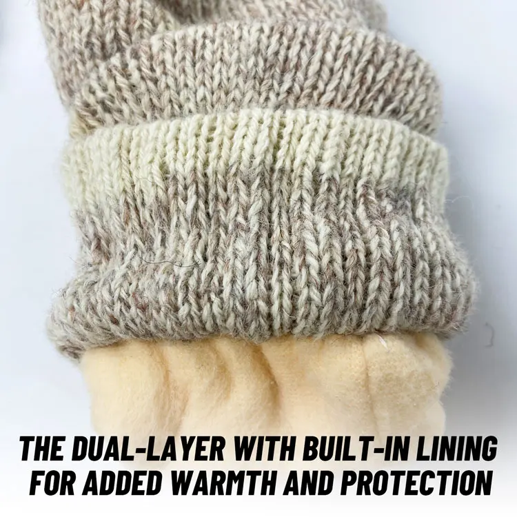 Детская шерстяная перчатка, двухслойная внешняя шерстяная подкладка, 3 м