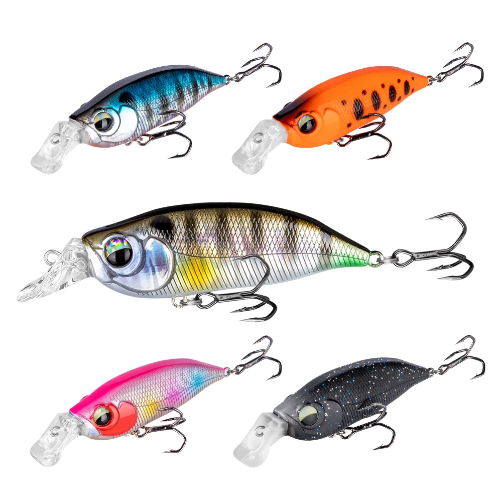 HONOREAL 57mm 7g UV Effect Floating Freshwater Bass Trout Fishing Small Minnow Lure