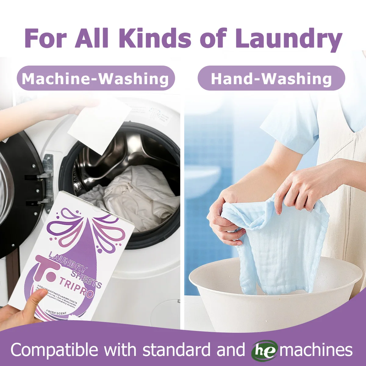 Eco Friendly Fresh Scent Laundry Soap Sheets Washing Detergent Strips Travel Laundry Detergent Sheets