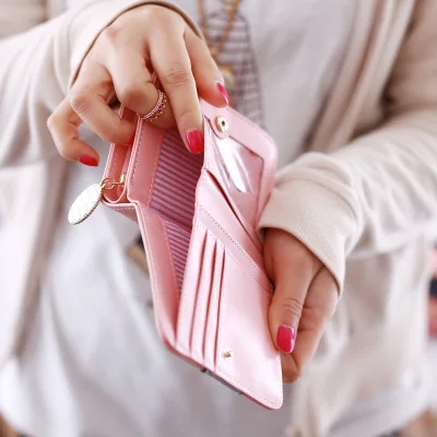 
Fashion Women Short Wallet Purse Small Zipper Girls Wallet Cat Leather Coin Purse Card Holder Money Bag 