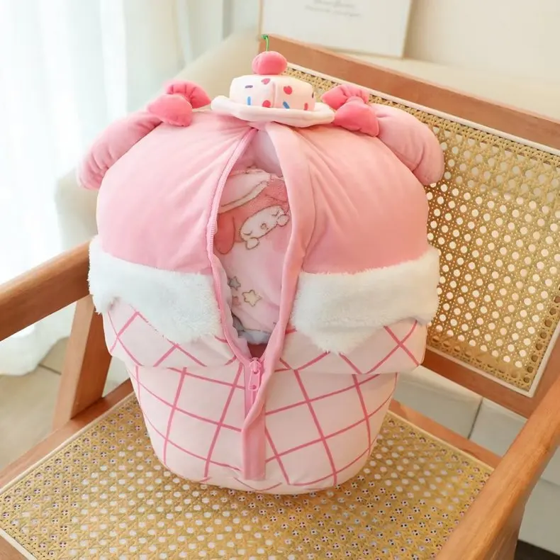 Мороженое мелодия Kuromi Cinnamoroll декоративная подушка с одеялом офисный чехол для сна рождественские подарки девочек