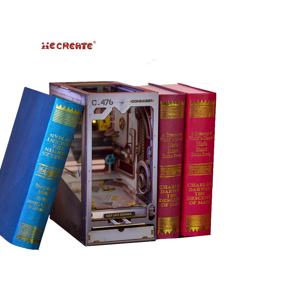 IIECREATE 3D деревянная книга ручной работы миниатюрная сборочная модель дома для настольного орнамента