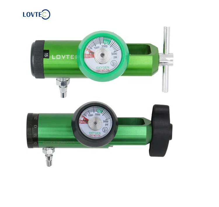 Lovtec DANYANG AIRTECH USA USE  ATTJ-1 Read To Stock Click style Oxygen Regulator CGA870 adjustable cylinder regulator
