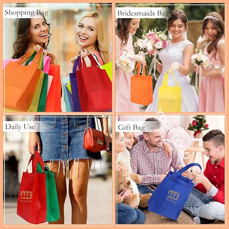 Wholesale Custom Personalized Non Woven Bag Promotional Reusable Cloth Shopping Tote Bags Pp Laminated Non Woven Shopping Bag