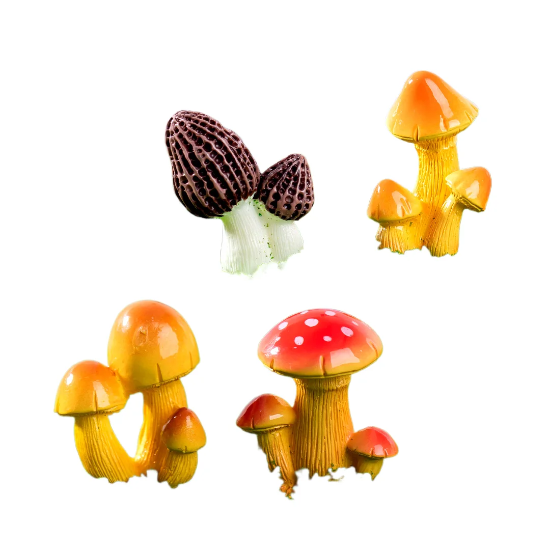 chenjun Moss micro-landscape simulation color mushroom succulent pot garden landscape decoration accessories mini ornam