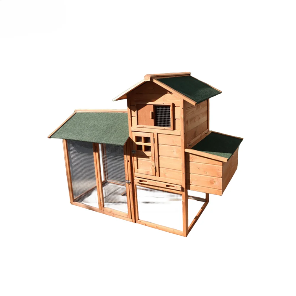 Factory Wooden Chicken Coop large Outdoor Hen House with Shed Box Poultry Cage for Small Animals Duck Rabbit Hen