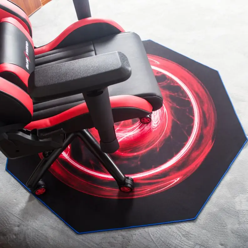 2023 hot selling products Cheap price custom shape gaming floor desk round carpet chair mat for gaming or home
