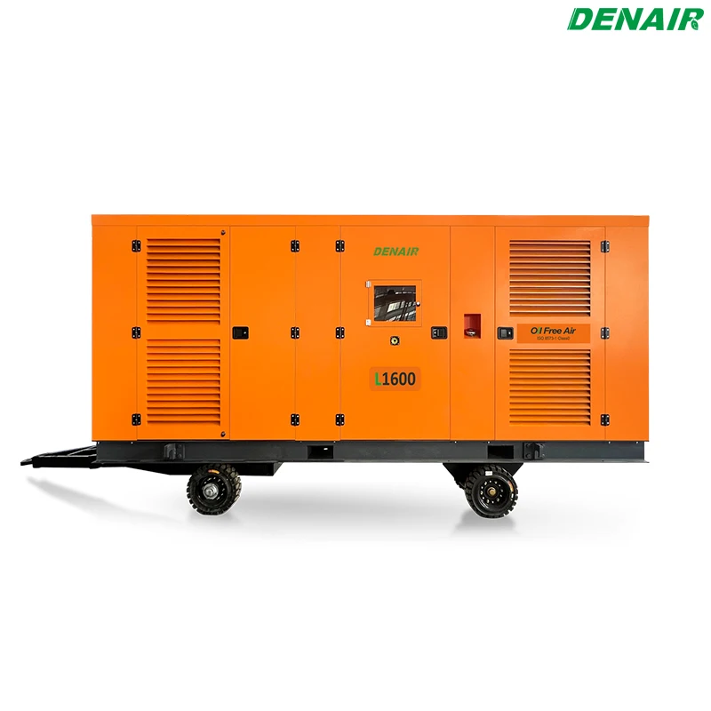 Long-lasting performance and class 0 oil free air directly diesel driven air compressor