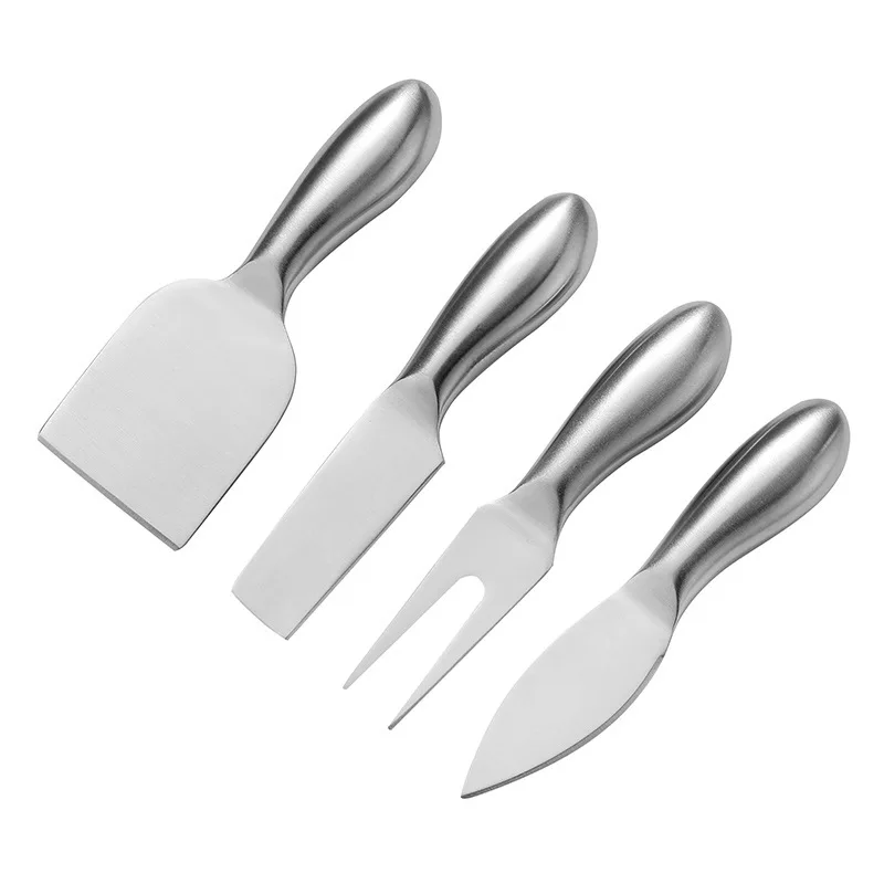 Amazon Cheese Knife Set 4 pcs Stainless Steel Cheese Knife Fork Shaver Spreader for Soft Hard Cheese Charcuterie Cutlery