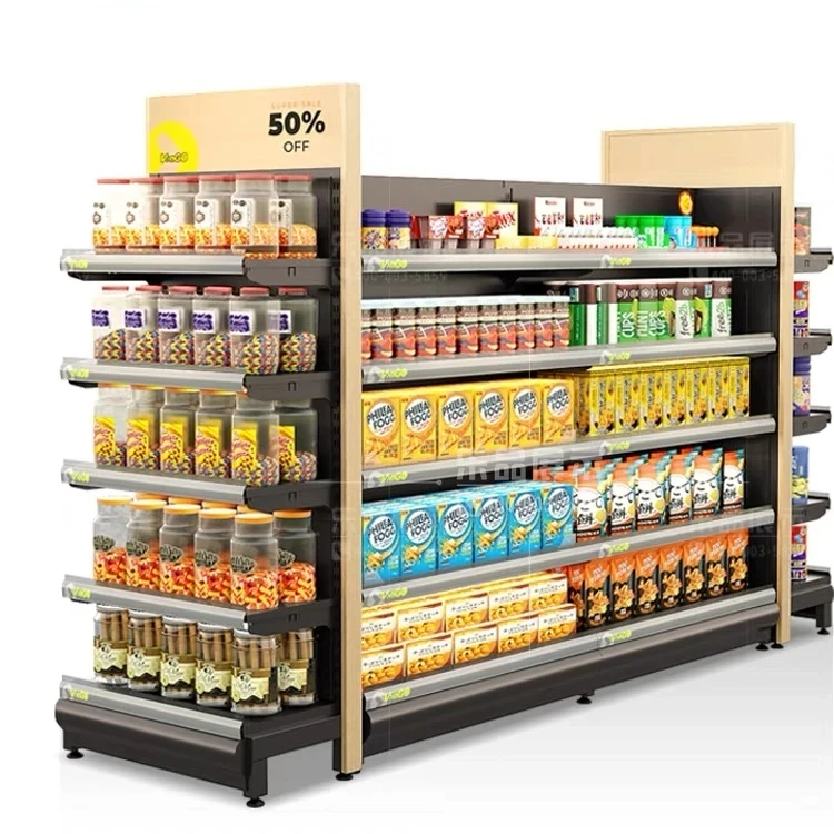 Custom shop rack gondola shelving double-sided supermarket shelves super market racks grocery shelving