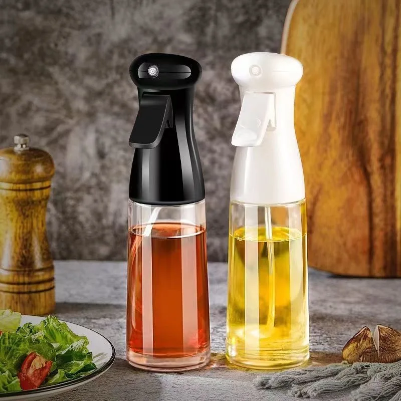 Customized Glass Bottle Oil Sprayer For Cooking Olive Oil Spray 200ml 300ml Bottle Kitchen Storage And Container Oil jar Bottle