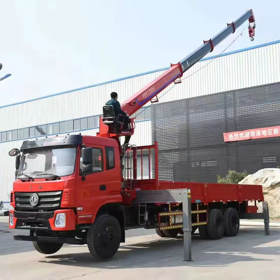 В наличии низкая цена высокопрочный dongfeng 16-тонный грузовик б/у кран на продажу
