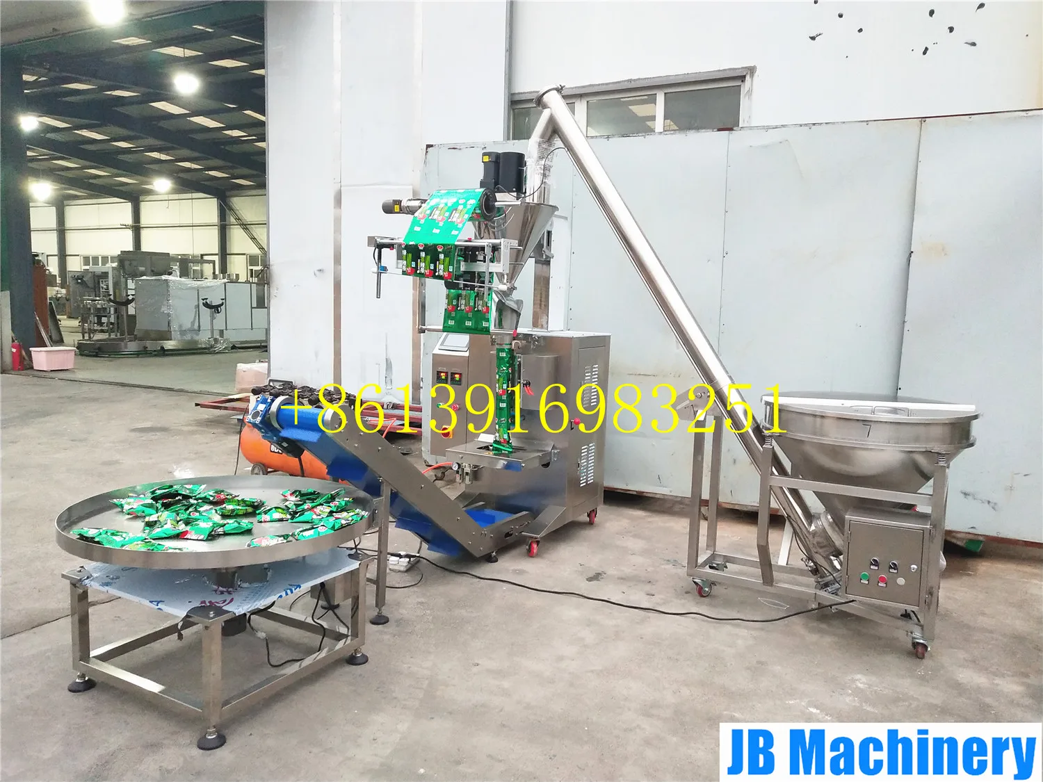  JB-300F автоматическая машина для наполнения и упаковки порошка чили с шнековым наполнителем 50 г-1 кг