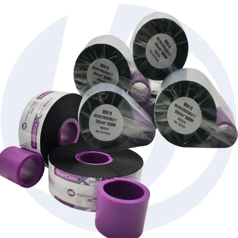 INK in/outside resin ribbon wax oem for MARKEM X60 55mm 66mm TTO ribbons