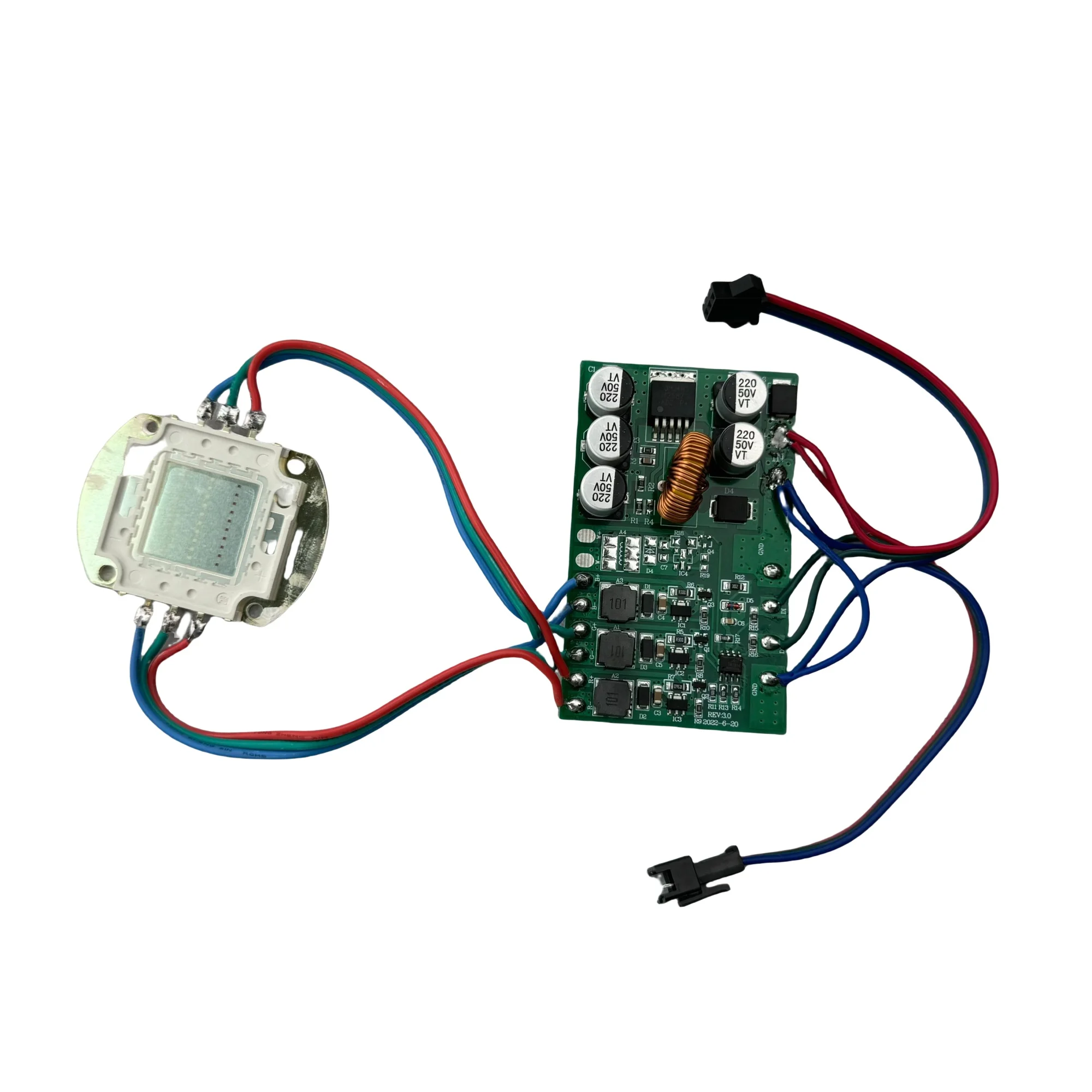 DC12-24V 30 Вт Высокая мощность WS2811 RGB IC светодиодный пиксельный модуль IP20 Smart 10R10G10B COB свет 3Pin JST в и на выходе