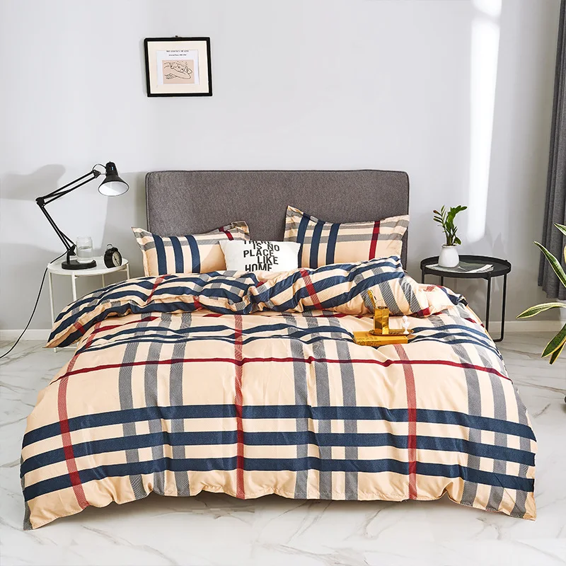 Набивное полиэстеровое покрытие со стильным рисунком Conjunto De Roupa Cama современный Стёганое ватное одеяло для отеля Комплект постельного белья из