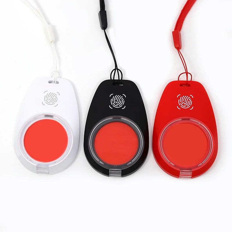 Small Round Fingerprint Office Thumb Pad Flash Signature Ink Pad For Use With Lanyard