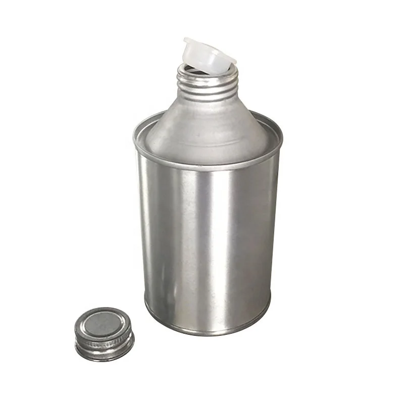 Wholesale Empty 250ml metal oil tin can packaging screw cap tin cone top for glue packaging