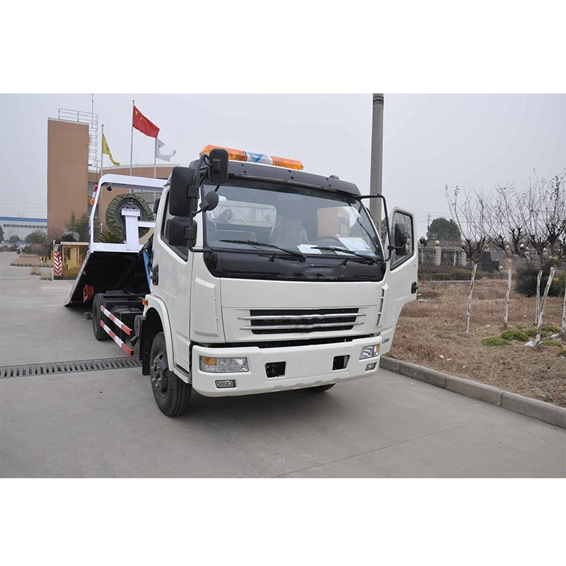 130HP 4X2 Wrecker Roll Back Body Sliding Recovery Flatbed Tow Truck