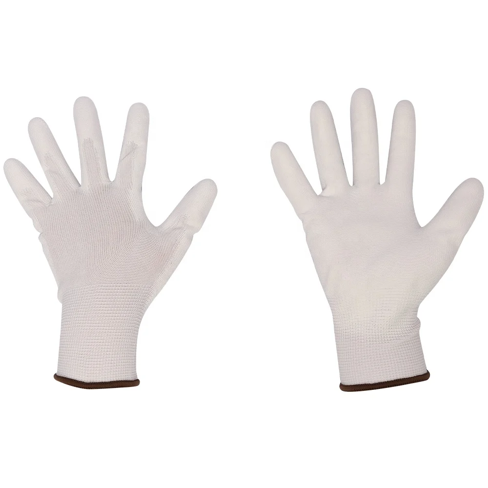 Cheap High Quality Waterproof Anti-slip PU Coating Polyester Lining Safety Work Garden Gloves