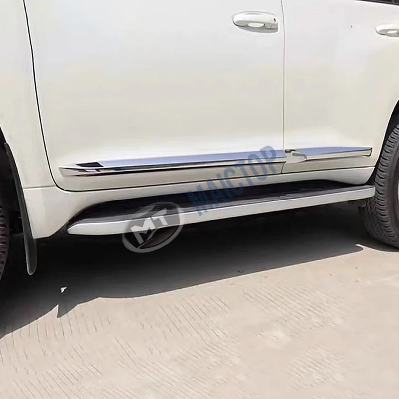 Maictop car accessories side chrome door moulding for land cruiser prado 150 J150 2018 Door Protective Cover