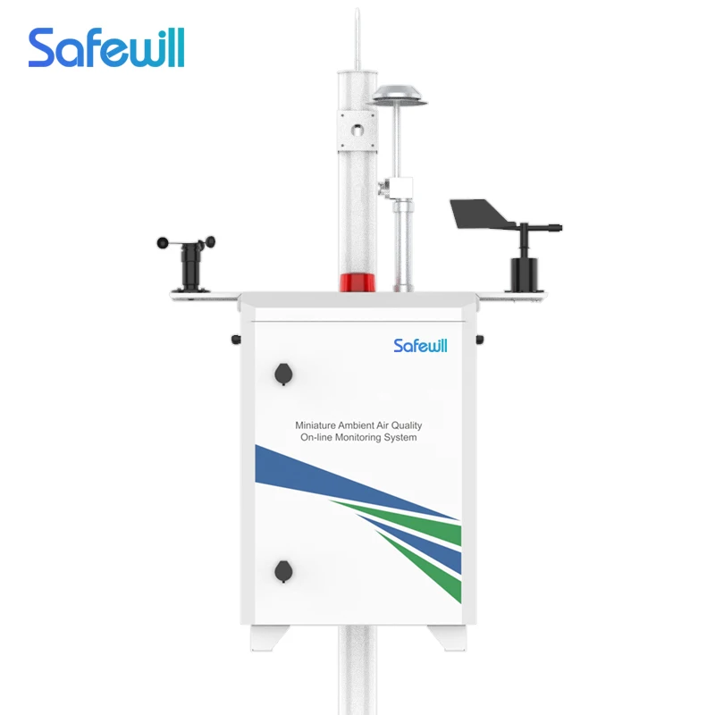 SAFEWILL ES80A-A10 air pollution monitor NO2 SO2 O3 CO H2S O2 VOC NH3 CO2 multi gas environmental air quality monitoring system