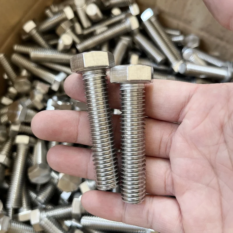 Nimonic 80A UNS N07080 2.4952 Din933 ISO4017 Full Thread Hex Bolt , Nut Washer Can Produce
