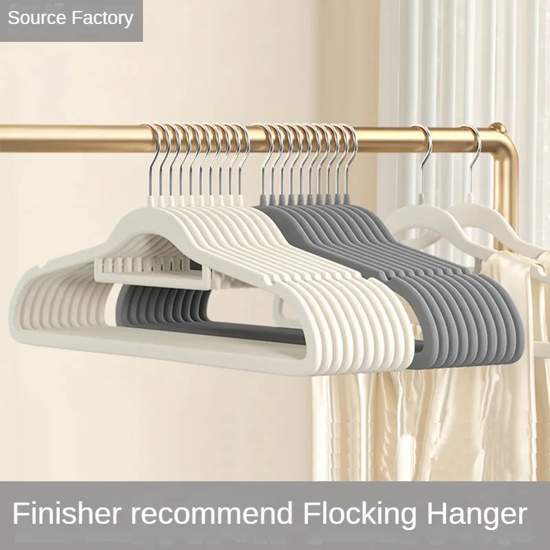 Dual-Purpose Dry Wet Rotatable Drying Racks Traceless Flocking Flannel Home Hanging Clothing Organizer Anti-Slip Non-Mark