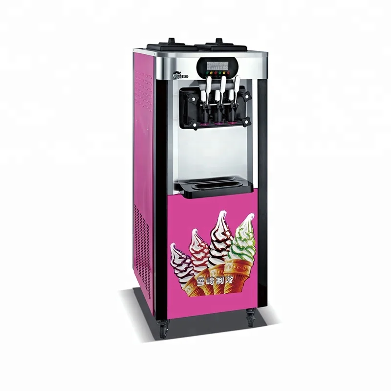 2024 Mixed 3 flavors vertical 20L/h stainless steel soft ice cream machine south africa