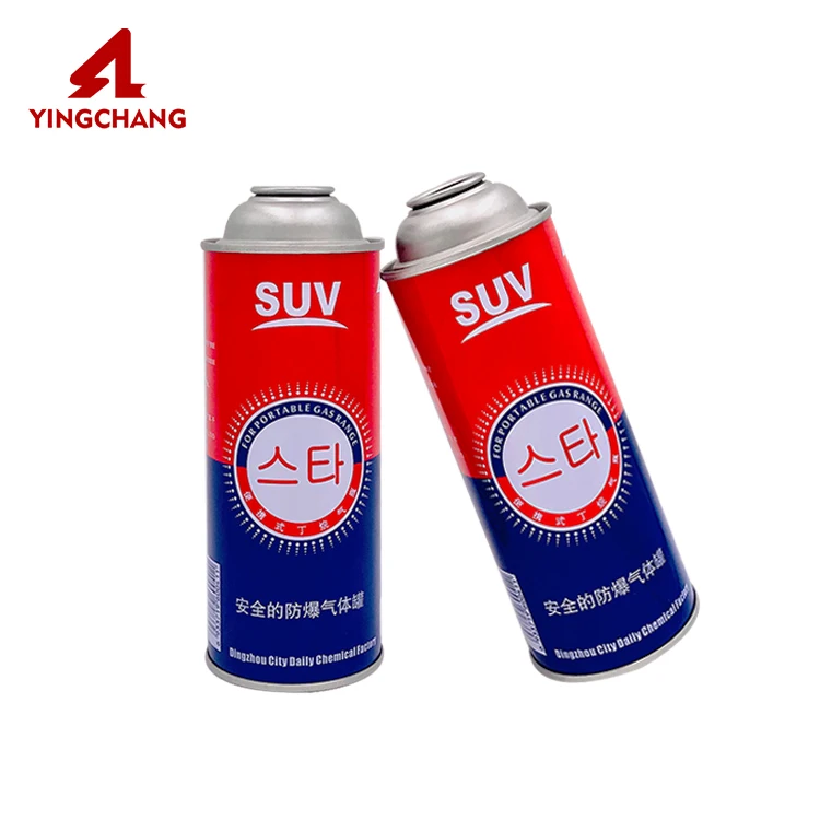 Tinplate empty butane gas straight wall aerosol tin can