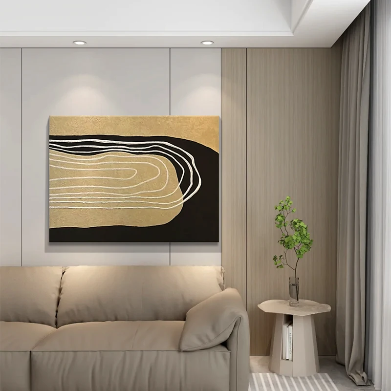 Home Decor Modern Hand Made Wall Art Canvas Painting 3 d Abstract Wall Decoration Sandstone Textured Frameless Painting