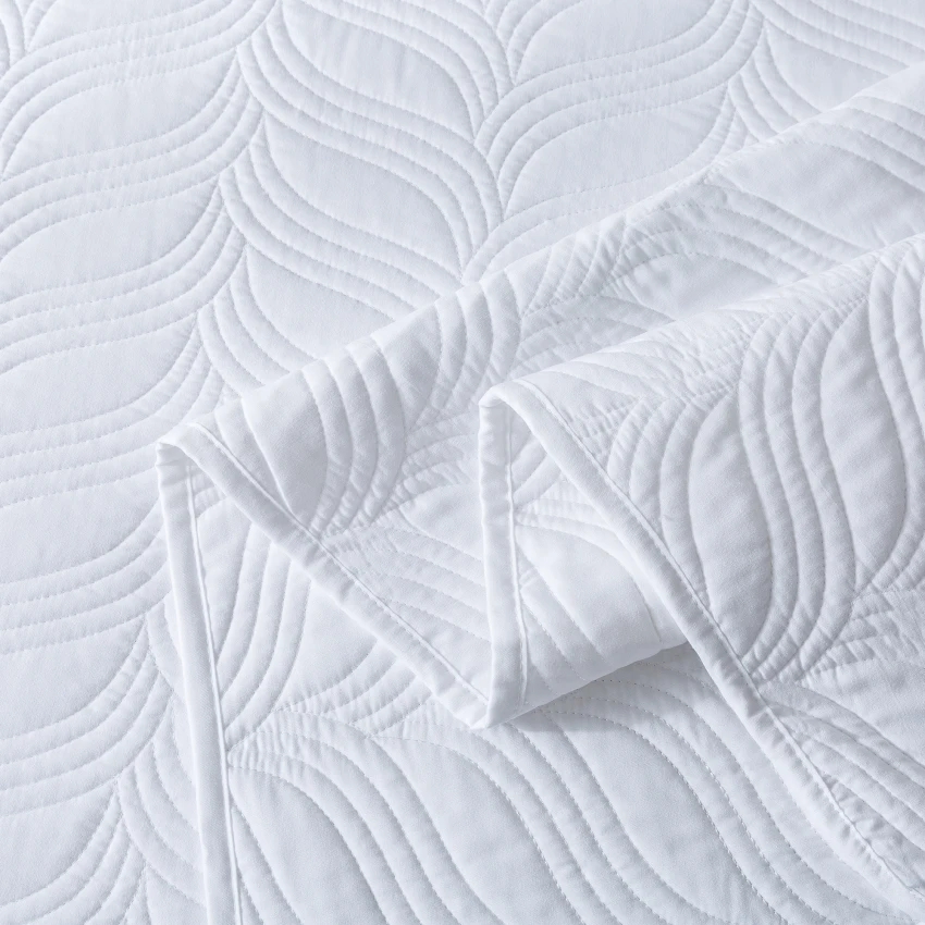 2025 большой заказ оптовая продажа новый дизайн ультразвуковое хлопковое жаккардовое роскошное атласное покрывало