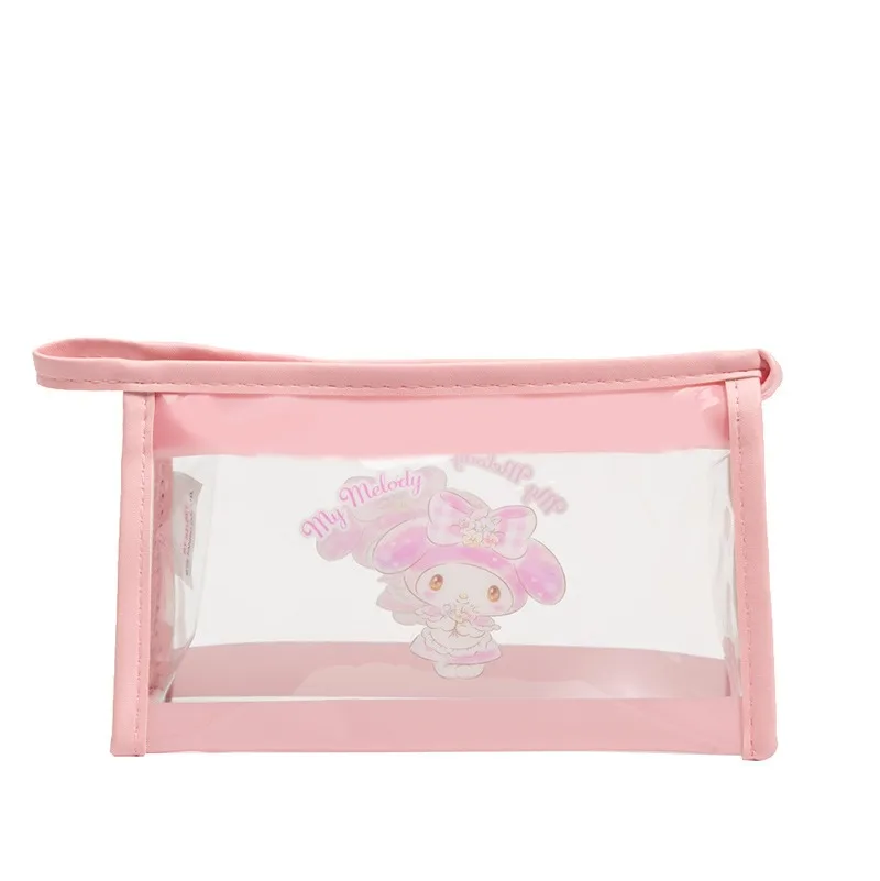 large capacity PVC stationary pouch soft manufacturer school girl cartoon transparent stationery box pencil case