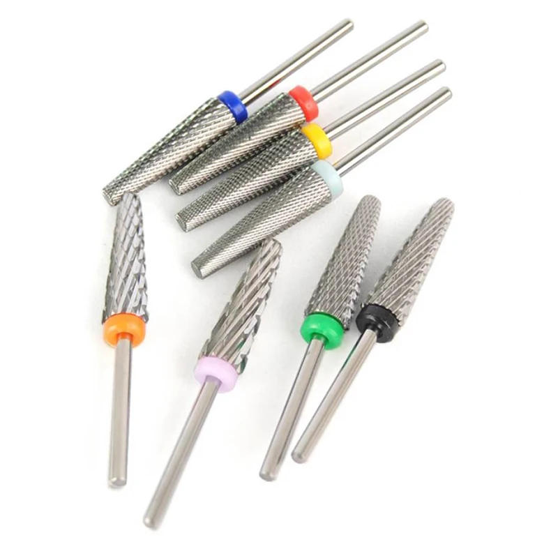 Wholesale Super Long Flute Series Extra Long Carbide Nail Drill Bit Manicure Rotary Electric Nail Drill Bits Set