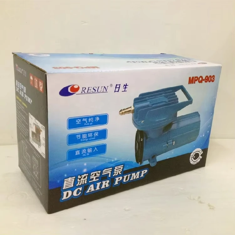 Wholesale Resun MPQ series 12v durable large displacement long life Solar energy stable Aquarium  AC DC oxygen pump air pump