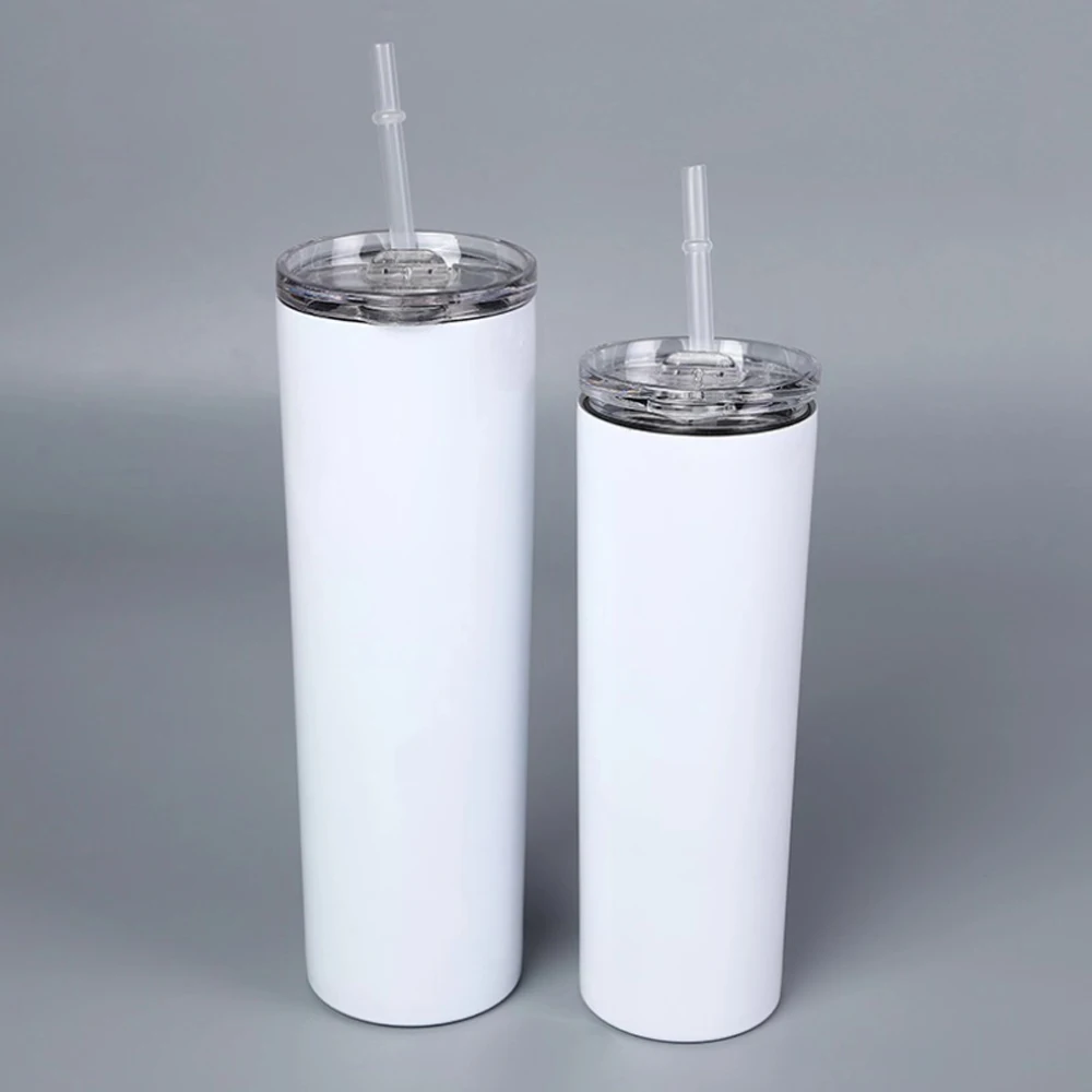 tasse a cafe Factory direct sublimation 20oz straight skinny tumblers with straw and brush