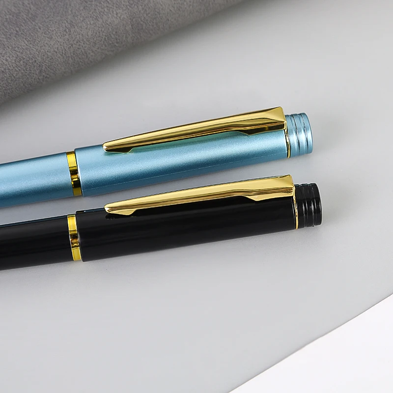 High Quality Business Gift Pen Plastic Material Custom Logo Black Gel Ink Pen With Custom Logo