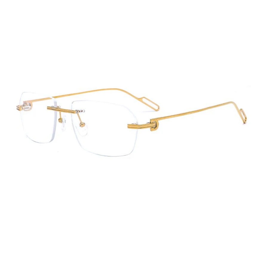 Osicare CT0162O Luxury Brand Glasses Frameless Clear Stock Eyeglasses Lunette Latest Vasos Rimless Titanium Eyeglass Frames