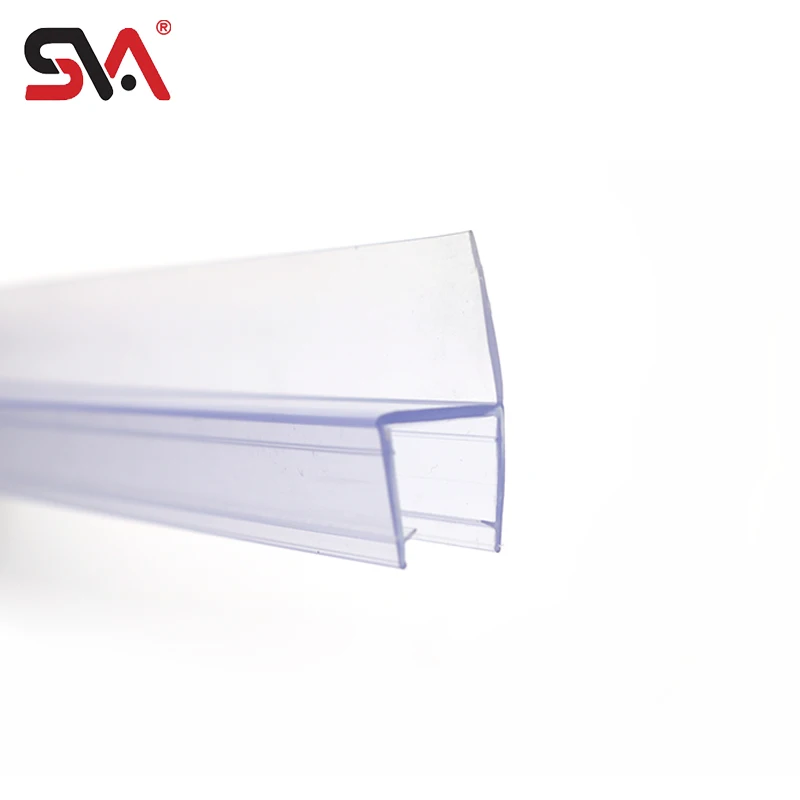 SVA-04 Tempered Glass Door Black Plastic Shower Door Fitting Transparent Rubber PVC Waterproof Strip