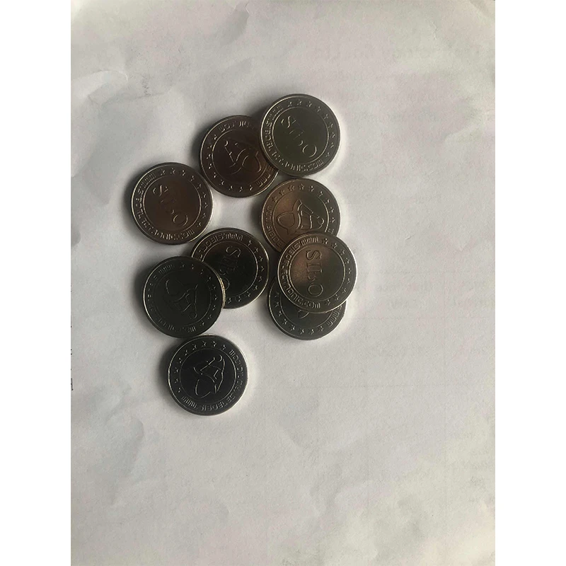 Пользовательская серебряная металлическая монета для игровой машины