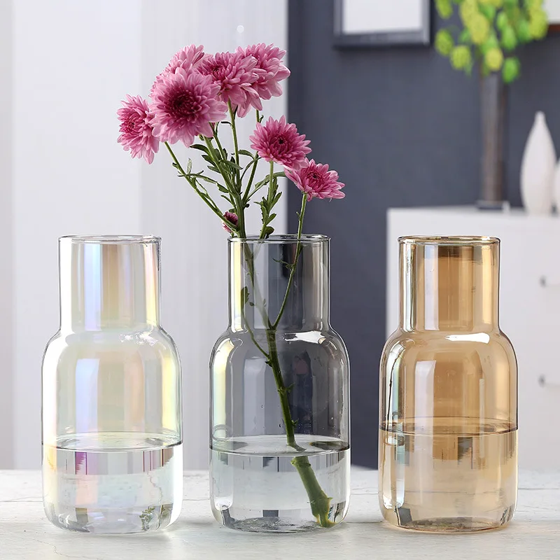 Small Hydroponic Vase Nordic Stained Glass Vase for flower Unique Design Home Decoration