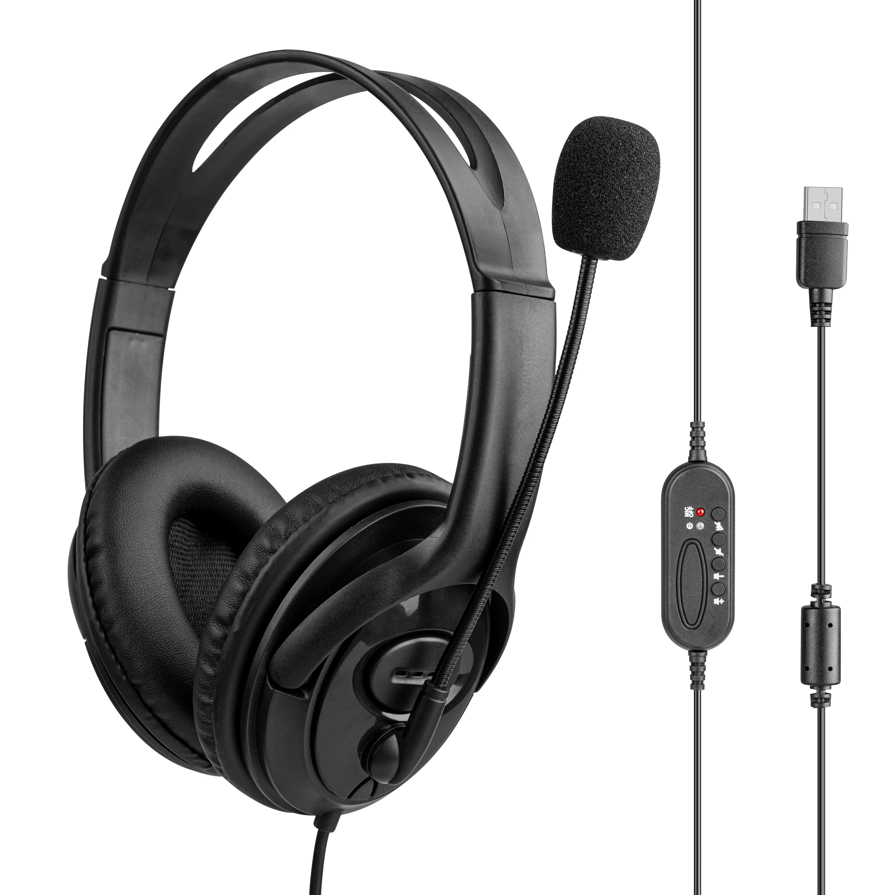 KINGSTAR Компьютерная гарнитура проводные USB наушники с микрофоном для