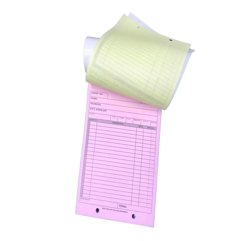 Customizable Custom carbonless Printing Sample Invoice NCR/Carbonless sales order book