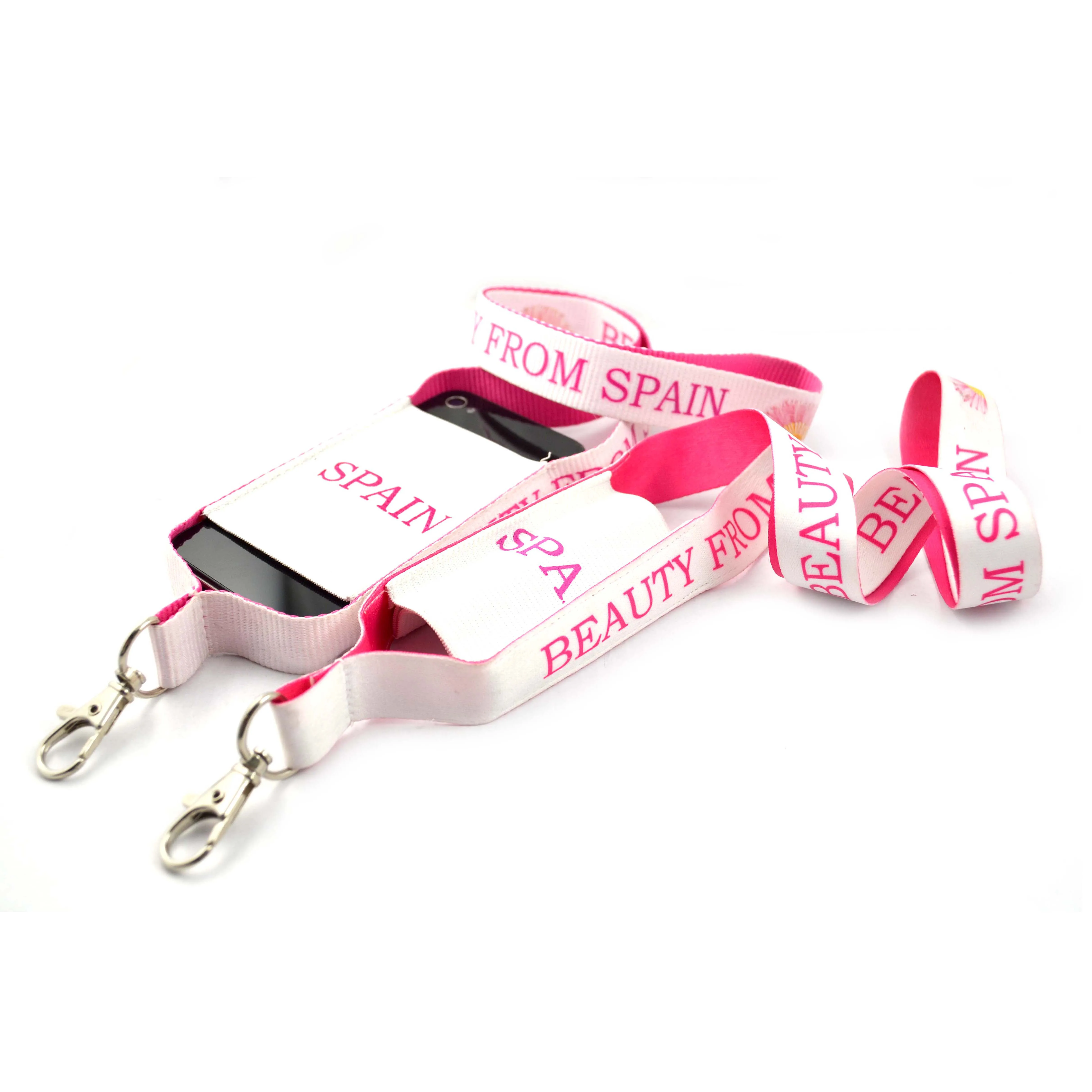 Customized high-quality mobile phone work permit with adjustable cute colored lanyard pendant