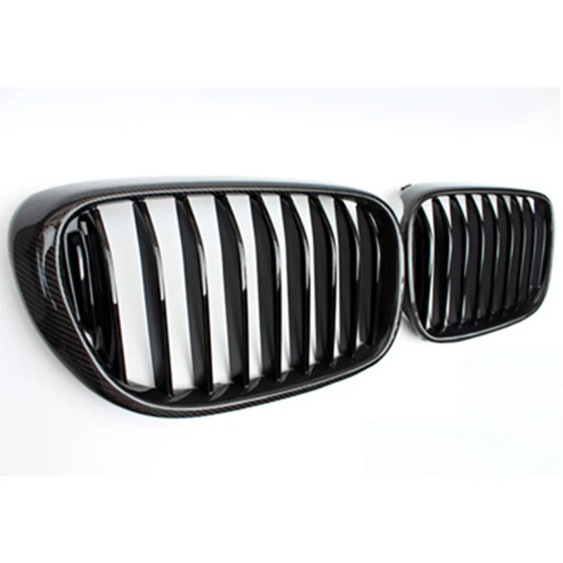 Однослойная глянцевая черная решетка из углеродного волокна, глянцевый черный передний бампер для BMW 7 серии G11 G12 2015 дюйма