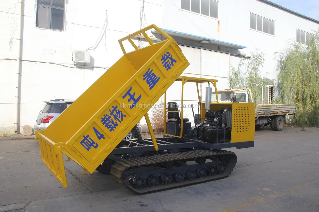 All Terrain 4 ton transporter crawler mini dumper truck for sale